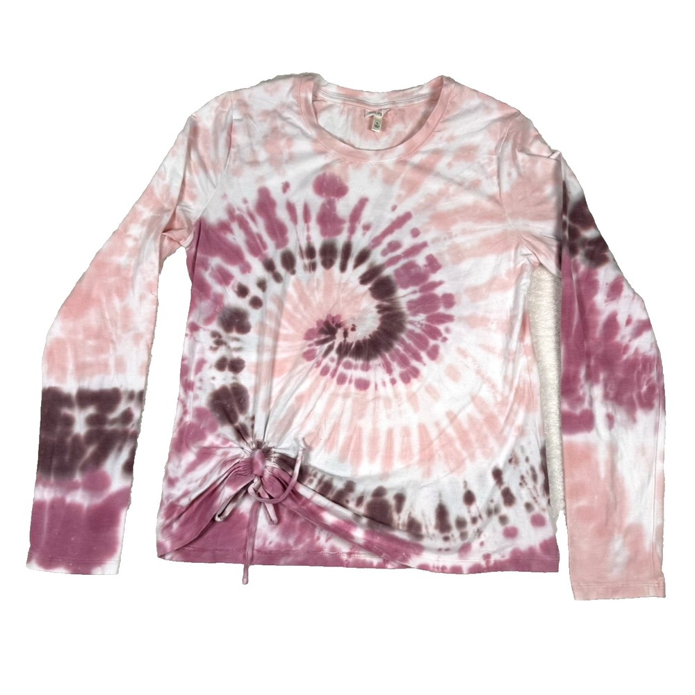 Y2K Long Sleeve Tee Tie Dye Adjustable Hippie Casual Comfort Lounge Junior Sz L